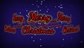 merry christamas rounding circle and star fountain on blue background videos