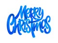 Merry Christmas acrylic paint brush lettering