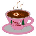 Merry Christmas, Art of coffee Santa Claus shape