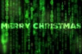 Merry Christmas background binary texture matrix theme Royalty Free Stock Photo