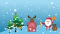 Merry Christmas background that have cute Santa Claus