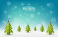 Merry Christmas background, A lot of Christmas pine trees Royalty Free Stock Photo