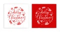 Merry Christmas background with typography, lettering. Greeting card. banner and poster. Royalty Free Stock Photo