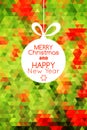 Merry Christmas ball card abstract background Royalty Free Stock Photo