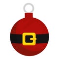 Merry christmas ball with santa claus belt