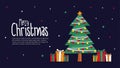 merry christmas banner template vector