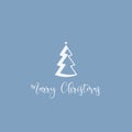 merry christmas banner. vector symbol on blue background EPS10 Royalty Free Stock Photo
