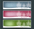 Merry Christmas banners set design with Royalty Free Stock Photo