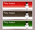 Merry Christmas banners set design illustration Royalty Free Stock Photo