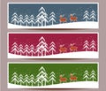 Merry Christmas banners set design illustration Royalty Free Stock Photo