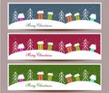 Merry Christmas banners set design illustration Royalty Free Stock Photo