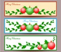 Merry Christmas banners set design illustration Royalty Free Stock Photo