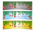 Merry Christmas banners set design illustration Royalty Free Stock Photo