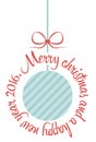 Merry Christmas bauble vector design Royalty Free Stock Photo