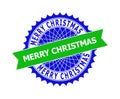 MERRY CHRISTMAS Bicolor Clean Rosette Template for Seals Royalty Free Stock Photo