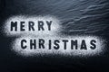 Merry Christmas - Black Slate Texture Background - Stone - Grunge Texture Royalty Free Stock Photo