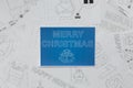 Merry Christmas Blueprint Royalty Free Stock Photo