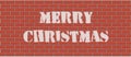 Merry Christmas - brick wall background Royalty Free Stock Photo