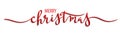 MERRY CHRISTMAS brush calligraphy banner Royalty Free Stock Photo