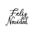 Merry Christmas brush lettering on Spanish
