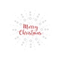 Merry Christmas with burst on a white background Royalty Free Stock Photo