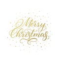 Merry Christmas calligraphic greeting card