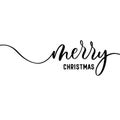 Merry Christmas. Calligraphic Lettering design card template. Creative typography for Holiday Greeting Gift Poster. Royalty Free Stock Photo