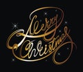 Merry Christmas Calligraphic Lettering design card template Royalty Free Stock Photo