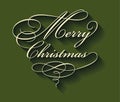 Merry Christmas Calligraphic Lettering Royalty Free Stock Photo