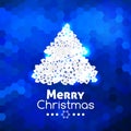 Merry Christmas card abstract blue background Royalty Free Stock Photo