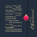 Merry Christmas card In Different European, Eastern European languages Royalty Free Stock Photo