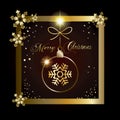 Merry Christmas and Happy New Year luxury card 2024 Winter Holiday decoration template Royalty Free Stock Photo