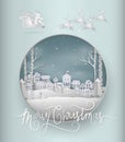 Merry christmas card and Happy New Year. santa claus is coming t Royalty Free Stock Photo