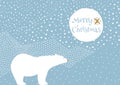 Merry Christmas! Card with a polar bear