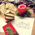 Merry Christmas Card Present Concept Royalty Free Stock Photo