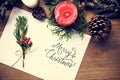 Merry Christmas Card Present Concept Royalty Free Stock Photo