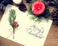 Merry Christmas Card Present Concept Royalty Free Stock Photo