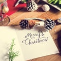 Merry Christmas Card Present Concept Royalty Free Stock Photo