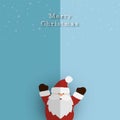 Merry Christmas card with Santaclaus and snowfall Royalty Free Stock Photo