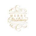 Merry christmas card with typographic design elements Royalty Free Stock Photo