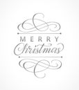 Merry christmas card with typographic design elements Royalty Free Stock Photo