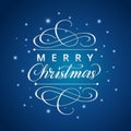 Merry christmas card with typographic design elements Royalty Free Stock Photo