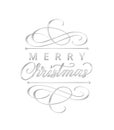 Merry christmas card with typographic design elements Royalty Free Stock Photo