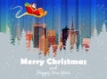 Merry christmas card. Vector illustration. Happy new year