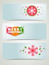 Merry Christmas celebration banner or web header. Royalty Free Stock Photo