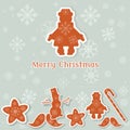 Merry christmas christmas toys vintage postcard retro style