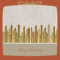 Merry Christmas, Cityscape made of paper in winter background Royalty Free Stock Photo