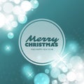 Merry Christmas - Colorful Modern Style Happy Holidays Greeting Card Design with Round Transparent Label Royalty Free Stock Photo