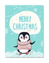 Merry Christmas Congratulation Bright Postcard