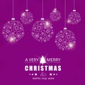 Merry Christmas creative design with pink background vector